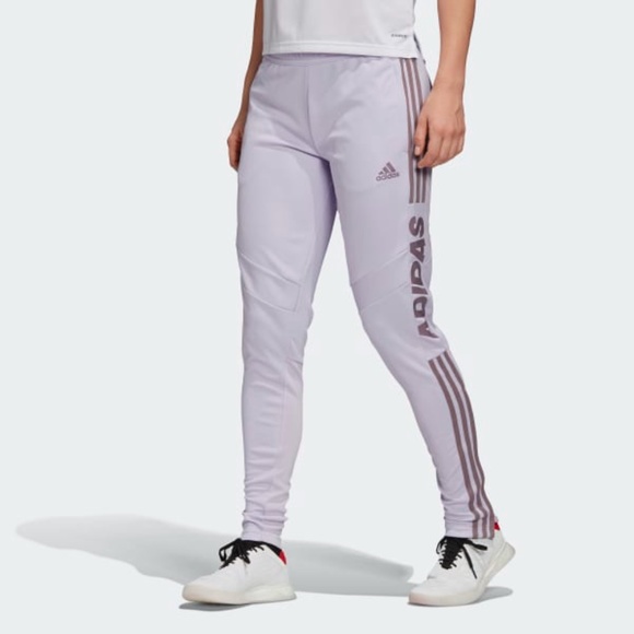 lilac adidas track pants
